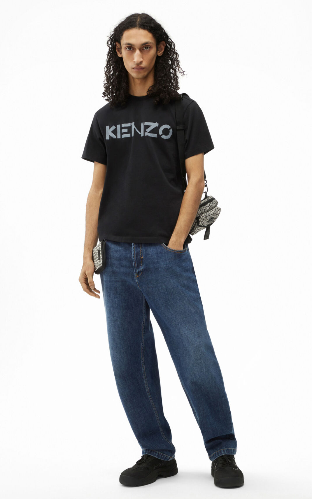 T Shirt Kenzo Homme Logo Noir MOYNR-4691